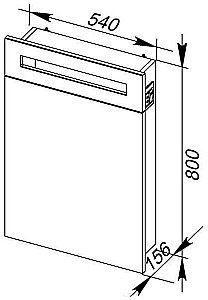 Зеркальный шкаф Loranto Адель CS00083470 60 белый, левовосторонний купить в интернет-магазине сантехники Sanbest