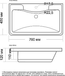 Тумба с раковиной напольная Grossman АДЕЛЬ 70 белая для ванной в интернет-магазине Sanbest