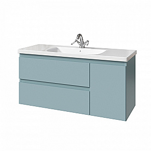 Тумба с раковиной Caprigo Forte 120 два ящика, одна дверь слева, цвет на выбор для ванной в интернет-магазине Sanbest