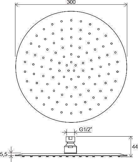 Насадка для душа круглая Ravak Slim Chrome 984.00 купить в интернет-магазине сантехники Sanbest