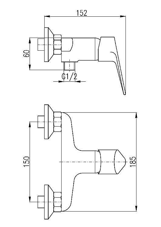 Смеситель для душа Rav-Slezak VICTORIA VI281.5 купить в интернет-магазине сантехники Sanbest