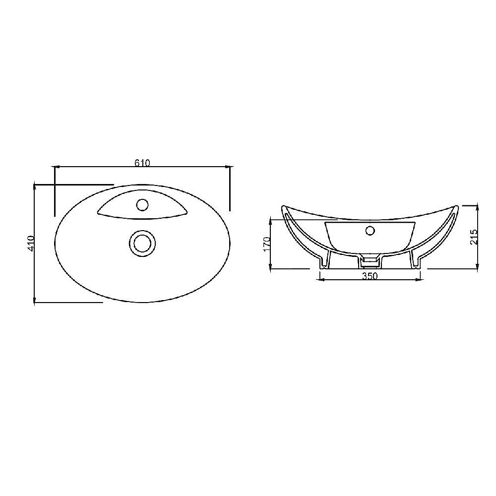 Раковина Gural Vit Top 60х40 TP19MUL01 белая купить в интернет-магазине Sanbest