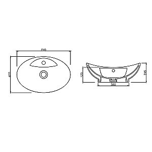 Раковина Gural Vit Top 60х40 TP19MUL01 белая купить в интернет-магазине Sanbest