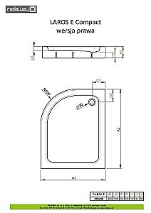 Душевой поддон Radaway Laros E Compact 100x80 белый купить в интернет-магазине Sanbest