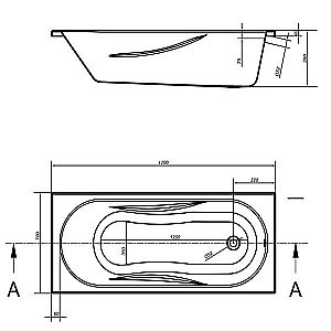 Акриловая ванна Mito Green 170x70 63379 белая купить в интернет-магазине Sanbest