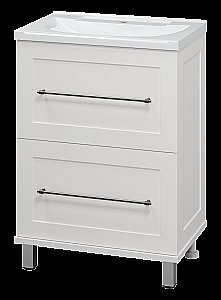 Тумба с раковиной Misty Марта - 60 П-Мрт07060-011Пр белая для ванной в интернет-магазине Sanbest