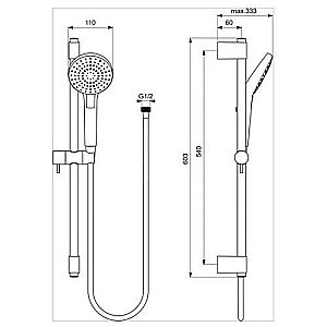 Душевой гарнитур Ideal Standard Ideal Evo B2233AA купить в интернет-магазине сантехники Sanbest