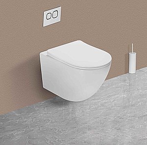 Унитаз подвесной Vincea Globo VT1-14ST белый, с крышкой микролифт, безободковый, слив-торнадо купить в интернет-магазине Sanbest