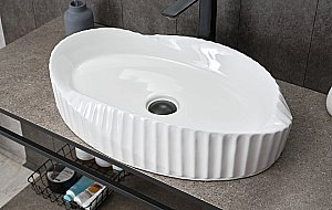 Раковина накладная Gid Creativo 60 888s 51223 белая купить в интернет-магазине Sanbest