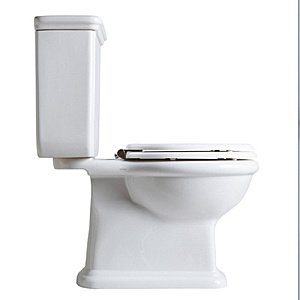 Унитаз напольный SIMAS Lante LA08 с бачком, с боковой ручкой бронза, белый купить в интернет-магазине Sanbest