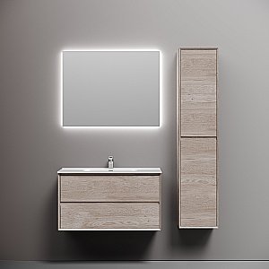 Тумба с раковиной Sancos Marmi 2.0 90 MR2.090EG дуб галифакс натуральный для ванной в интернет-магазине Sanbest