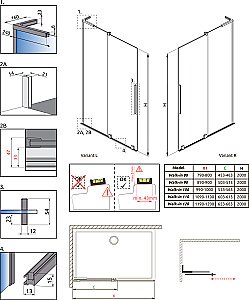 Душевое ограждение Radaway Furo SL Brushed Nickel Walk-in 90 10306488-91-01 стекло прозрачное/профиль брашированный никель купить в интернет-магазине Sanbest