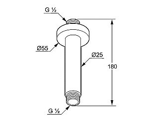 Держатель верхнего душа Kludi A-QA 665150500 купить в интернет-магазине сантехники Sanbest