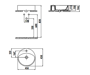 Раковина Creavit Minimal MN145 купить в интернет-магазине Sanbest