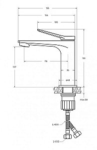 Смеситель для раковины BelBagno UNIQUE-LVM-CRM-W0 хром купить в интернет-магазине сантехники Sanbest