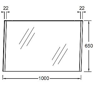 Зеркало Jacob Delafon Sherwood EB1837RU-P13 100 cостаренный дуб в ванную от интернет-магазине сантехники Sanbest