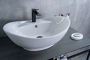 Раковина накладная Gid Lago 59 N9018 51107 белая купить в интернет-магазине Sanbest