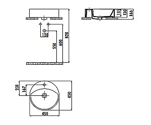 Раковина Creavit Minimal 45 MN145-0000 белая купить в интернет-магазине Sanbest