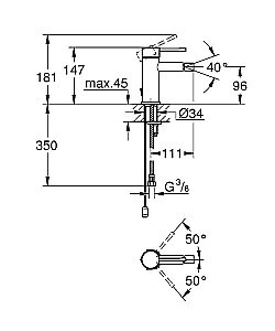 Смеситель для биде Grohe Essence 32934001 купить в интернет-магазине сантехники Sanbest
