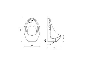 Писсуар Gural Vit TP05PSR00 белый купить в интернет-магазине Sanbest