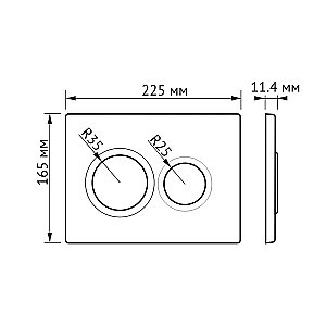 Кнопка для инсталляции BERGES NOVUM 040065 O5 черная купить в интернет-магазине сантехники Sanbest