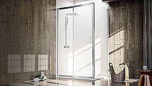 Душевой уголок Veconi Rovigo RV072-15090-01-C4 150х90 стекло прозрачное/профиль хром купить в интернет-магазине Sanbest