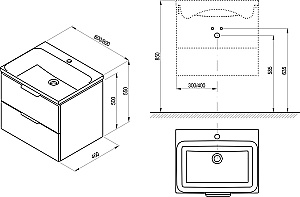 Тумба с раковиной Ravak SD COMFORT II 80 X000001819 белый для ванной в интернет-магазине Sanbest