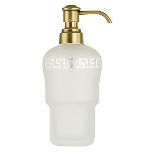 Диспенсер настольный Migliore Mirella матовое стекло с декором/бронза купить в интернет-магазине сантехники Sanbest