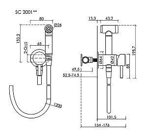 Гигиенический душ Sancos Start SC1001MB черный матовый купить в интернет-магазине сантехники Sanbest