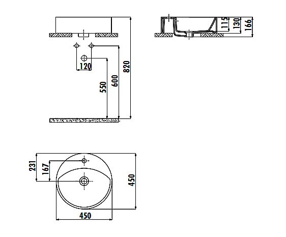 Раковина Creavit Minimal 45 MN145-0000 белая купить в интернет-магазине Sanbest