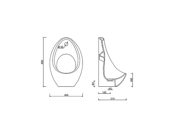Писсуар Gural Vit TP05PSR00 белый купить в интернет-магазине Sanbest
