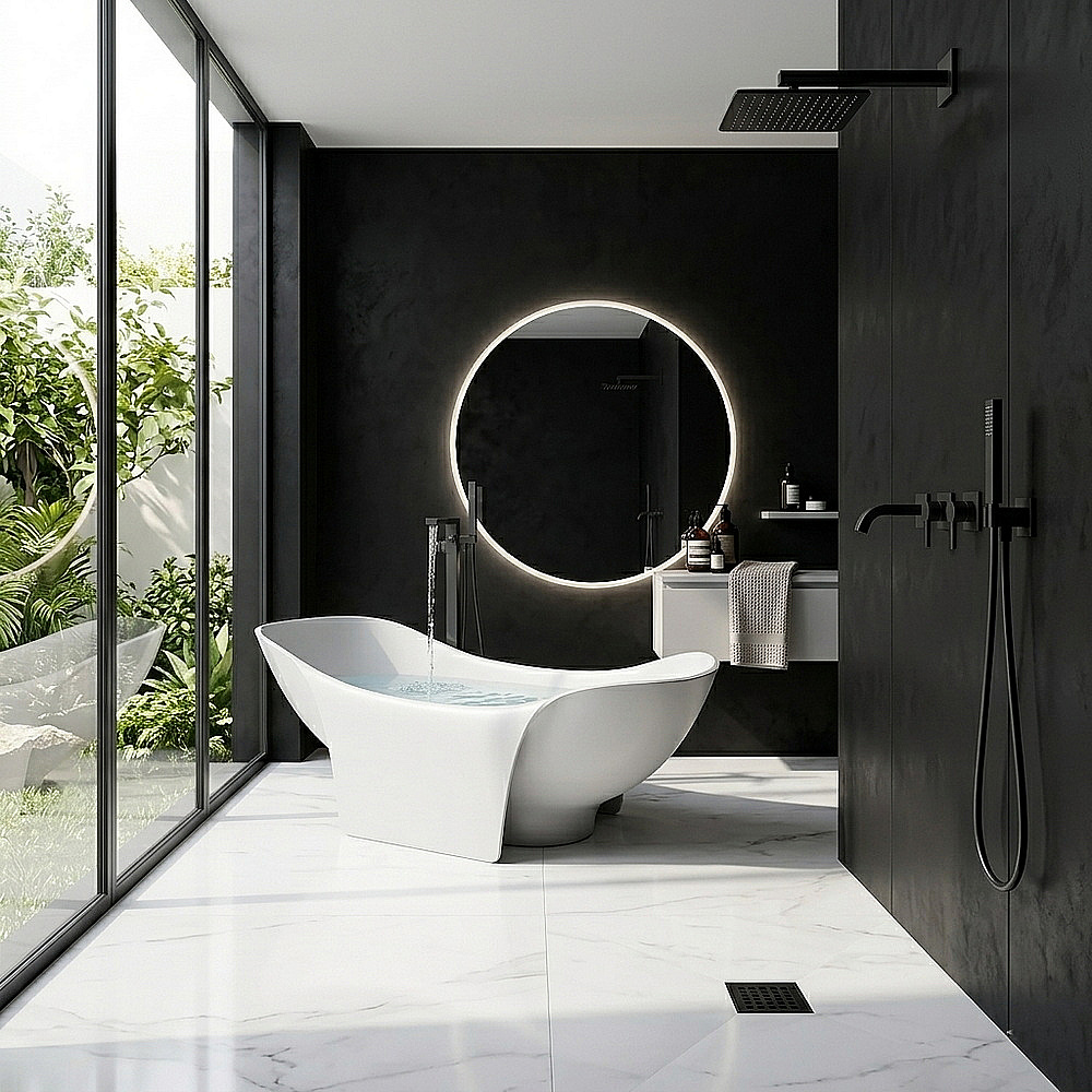 Ванна Black&White Swan SB3050 170x82 белая купить в интернет-магазине Sanbest