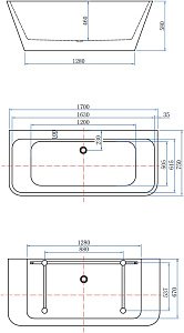 Акриловая ванна Aquanet Family Perfect 13775 170x75 Matt Finish купить в интернет-магазине Sanbest