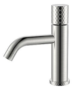 Смеситель для раковины Boheme Stick 121-NB никель брашированный/ручка DIAMOND купить в интернет-магазине сантехники Sanbest