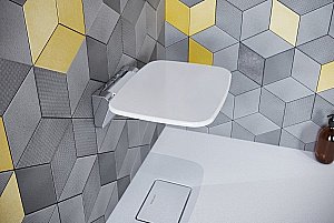 Душевое сидение Excellent 1501 белое купить в интернет-магазине сантехники Sanbest