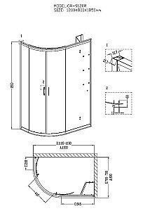 Душевой уголок Grossman Classic GR-9120 120x80 купить в интернет-магазине Sanbest