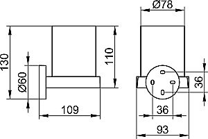 Стакан KEUCO EDITION 90 19050019000 хром купить в интернет-магазине сантехники Sanbest