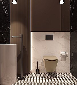 Унитаз подвесной Vincea Globo VT1-14STMC безободковый, смыв торнадо, с крышкой микролифт, капучино матовый купить в интернет-магазине Sanbest