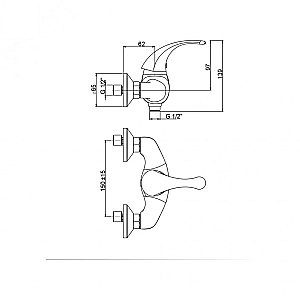 Смеситель для душа PAINI Fiori F2CR511LMKM хром купить в интернет-магазине сантехники Sanbest