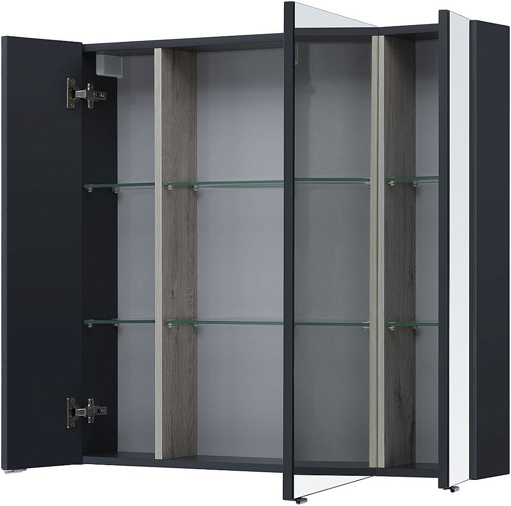 Зеркальный шкаф Aquanet Алвита new 90 антрацит купить в интернет-магазине сантехники Sanbest