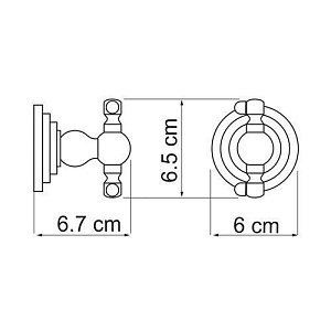 Крючок WasserKRAFT Ammer K-7023D купить в интернет-магазине сантехники Sanbest