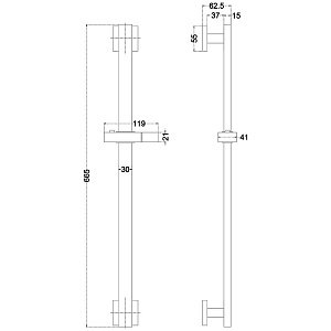 Душевая штанга Melana Cubo F610206 купить в интернет-магазине сантехники Sanbest