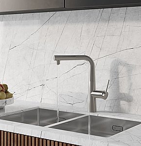 Смеситель для кухни Iddis Pure PURBNPFi05 сатин купить в интернет-магазине сантехники Sanbest