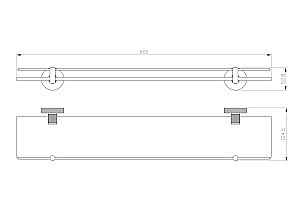 Стеклянная полка для ванной WONZON & WOGHAND MAJESTIC WW-9227 Черный/Золото купить в интернет-магазине сантехники Sanbest