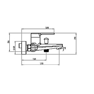 Смеситель для ванны Creavit Nuovo NU2500 хром купить в интернет-магазине сантехники Sanbest