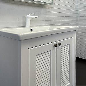 Тумба с раковиной Comforty Классик-70 00-00013804 белый матовый для ванной в интернет-магазине Sanbest