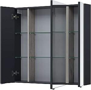 Зеркальный шкаф Aquanet Алвита new 90 антрацит купить в интернет-магазине сантехники Sanbest