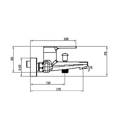 Смеситель для ванны Creavit Nuovo NU2500 хром купить в интернет-магазине сантехники Sanbest