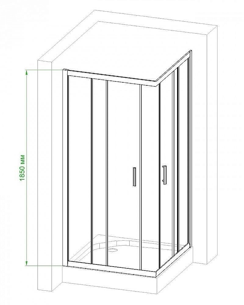 Душевой уголок Royal Bath RB90HPD-C-CH 90х90 матовый купить в интернет-магазине Sanbest