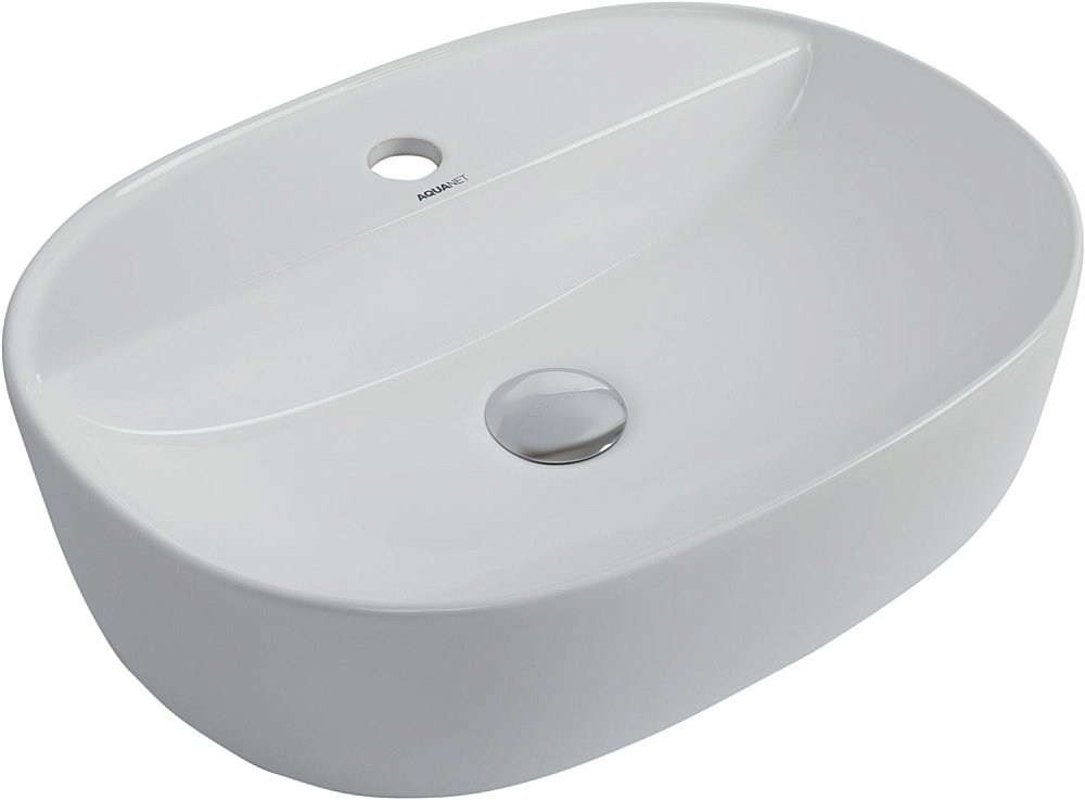 Раковина накладная Aquanet Lake-2 50 211287 белая купить в интернет-магазине Sanbest